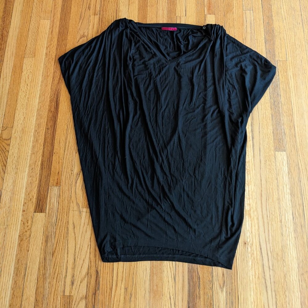 Velvet Tunic Style Black Dress